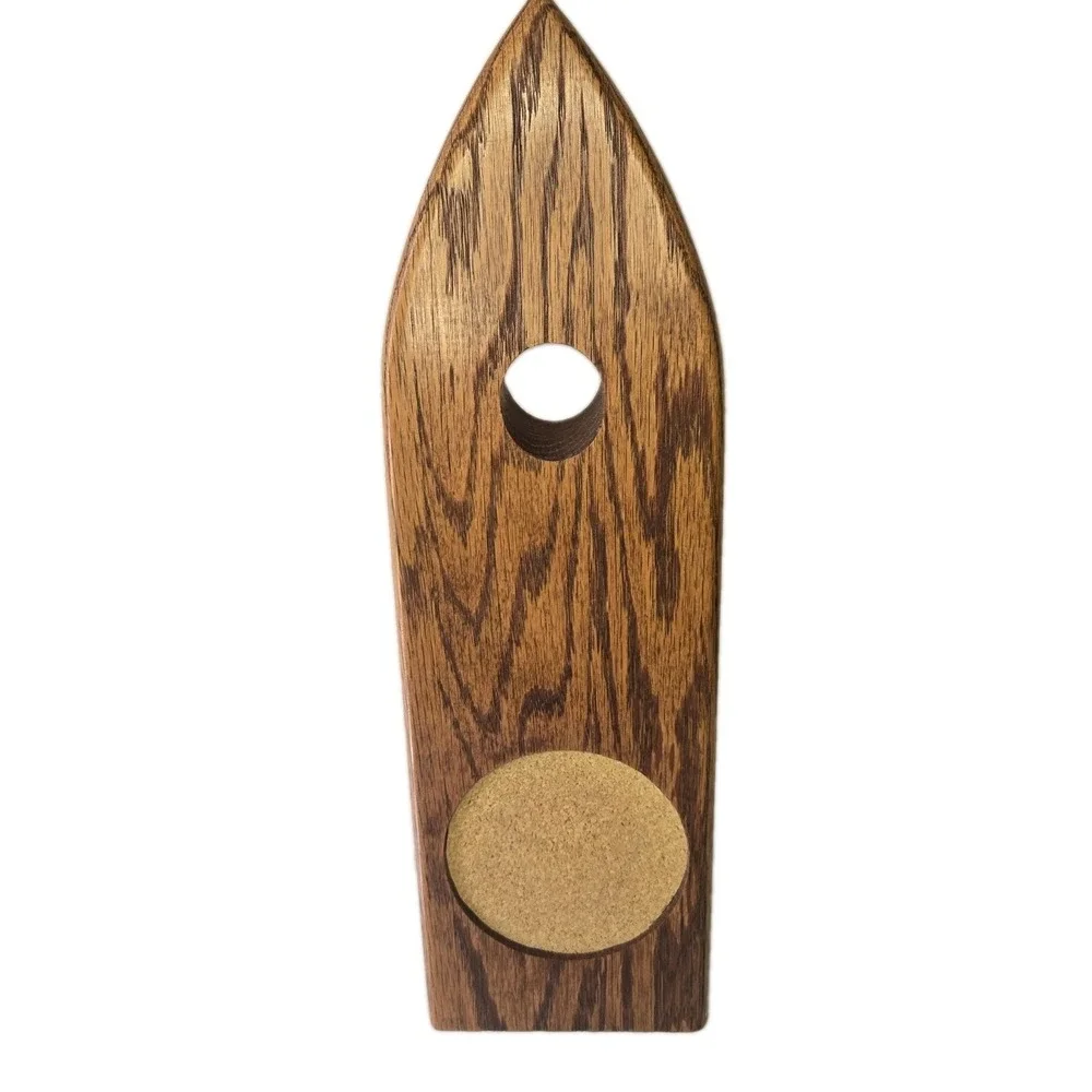 Vintage Wood Balancing Wine Bottle Holder Cork Coaster Mid Century Wet Bar